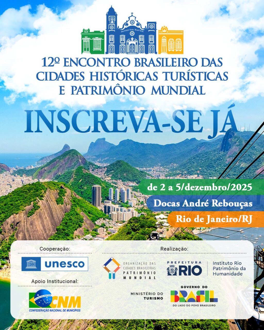 OCBPM abre inscrições para encontro sobre Patrimônio no Rio de Janeiro; participe gratuitamente