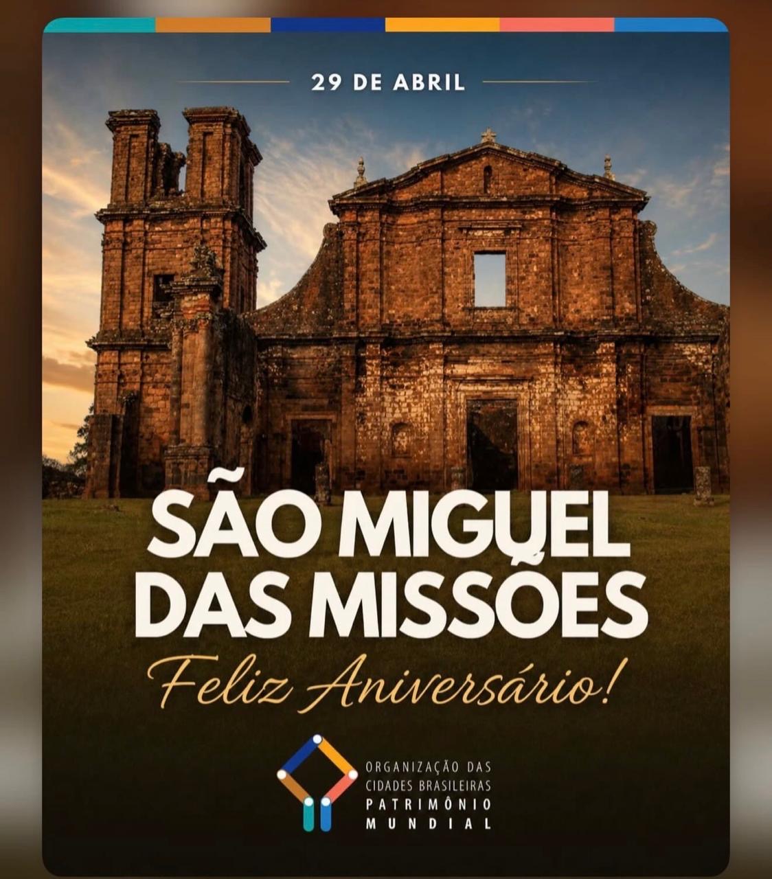 Mário Nascimento publica vídeo para homenagear o Município de São Miguel das Missões (RS) 
